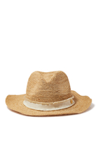 Cape Elizabeth Raffia Fedora Hat